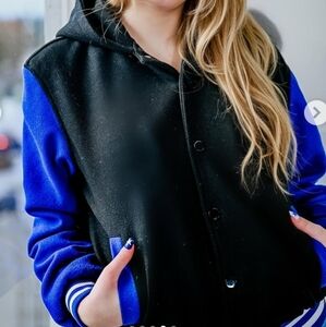 Womens Hooded Varsity Jacket